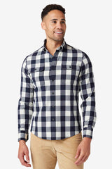 CITY FLANNEL Navy Buffalo Plaid
