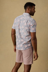 Breeze Shirt Navy Red Lotus