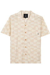 DYLAN PRINTED SS Painted Check Ecru