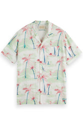 ALLOVER PRINTED VISCOSE SS Palmtree Hawaii