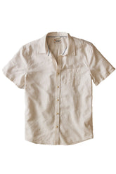 BETTER-THAN-LINEN SHIRT Tan/White Stripe