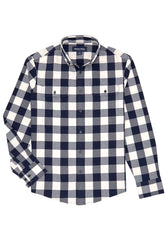 CITY FLANNEL Navy Buffalo Plaid