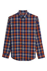 CITY FLANNEL Rust Tan Large Multi Plaid