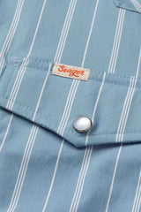 EL RANCHERO SS Slate Blue Stripe