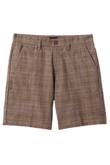CHOICE CHINO SHORT Brown/Cream Houndstooth