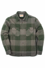 BENSON LS Olive Buffalo Plaid