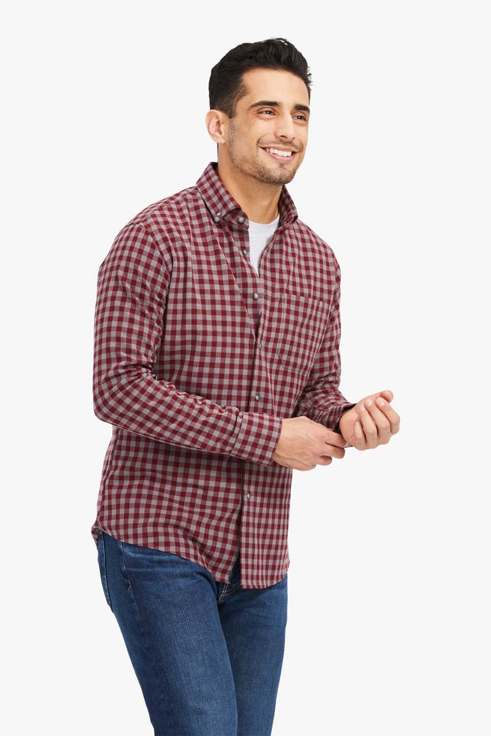 CITY FLANNEL Burgundy Check