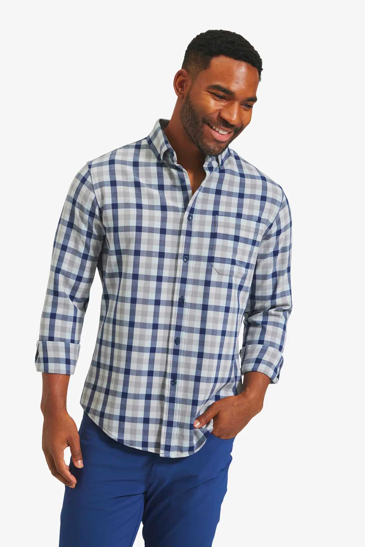 CITY FLANNEL Blue Multi Check