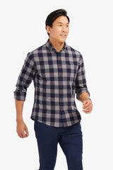 CITY FLANNEL Navy Large Check