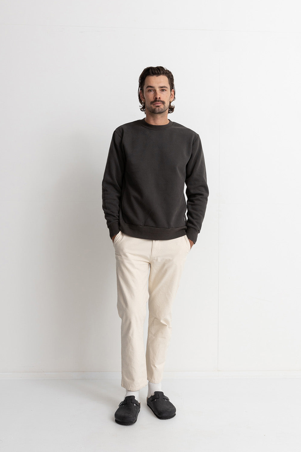 CLASSIC FLEECE CREW Vintage Black
