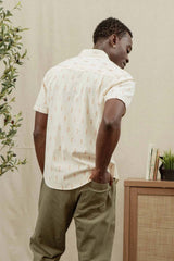 COLLINS SLIM SHIRT Dune Chevron