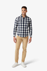 CITY FLANNEL Navy Buffalo Plaid