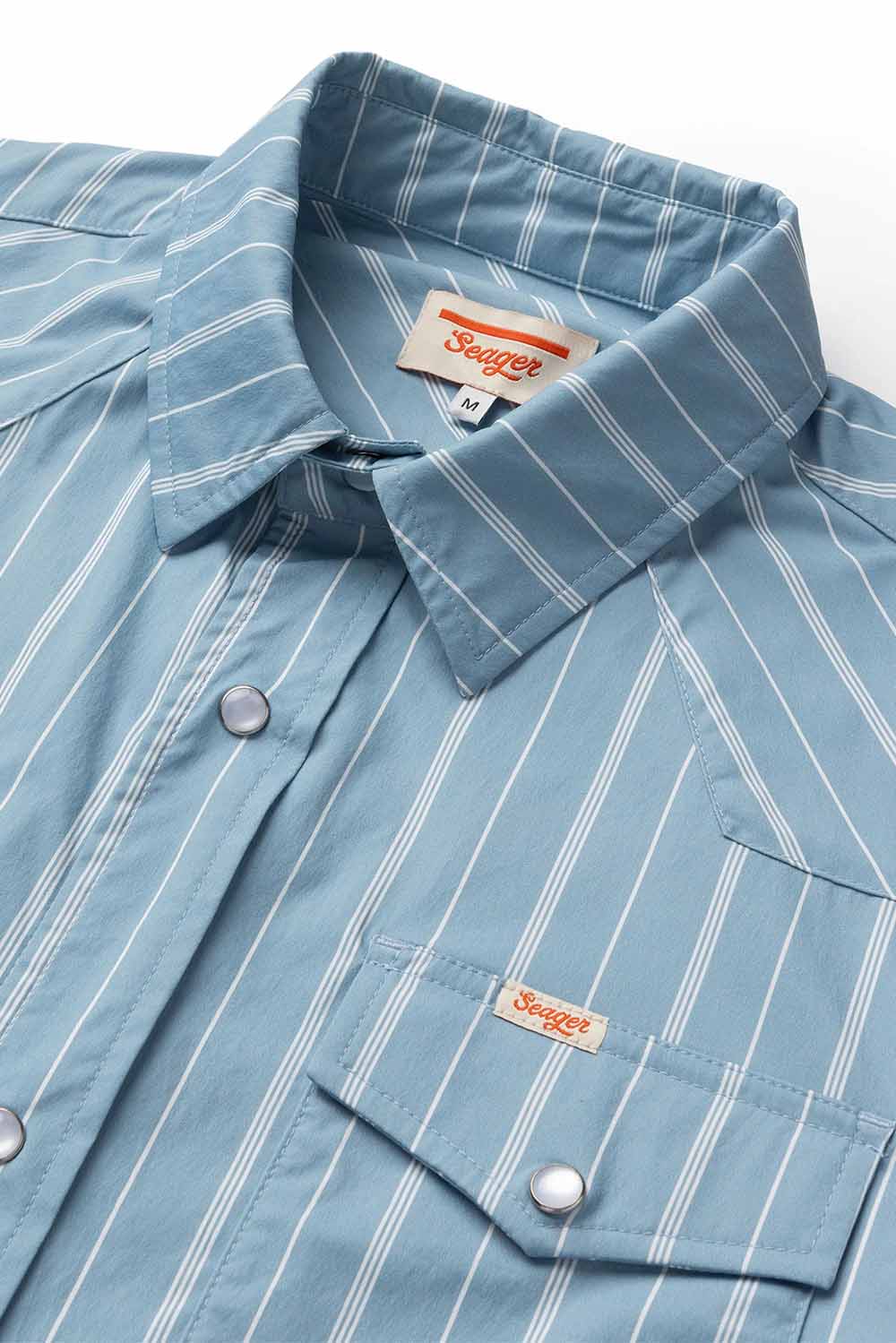 EL RANCHERO SS Slate Blue Stripe