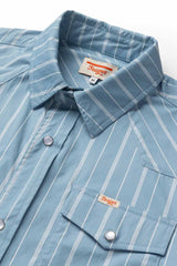 EL RANCHERO SS Slate Blue Stripe