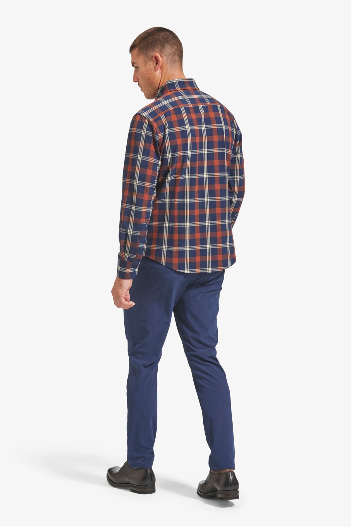 CITY FLANNEL Rust Tan Large Multi Plaid