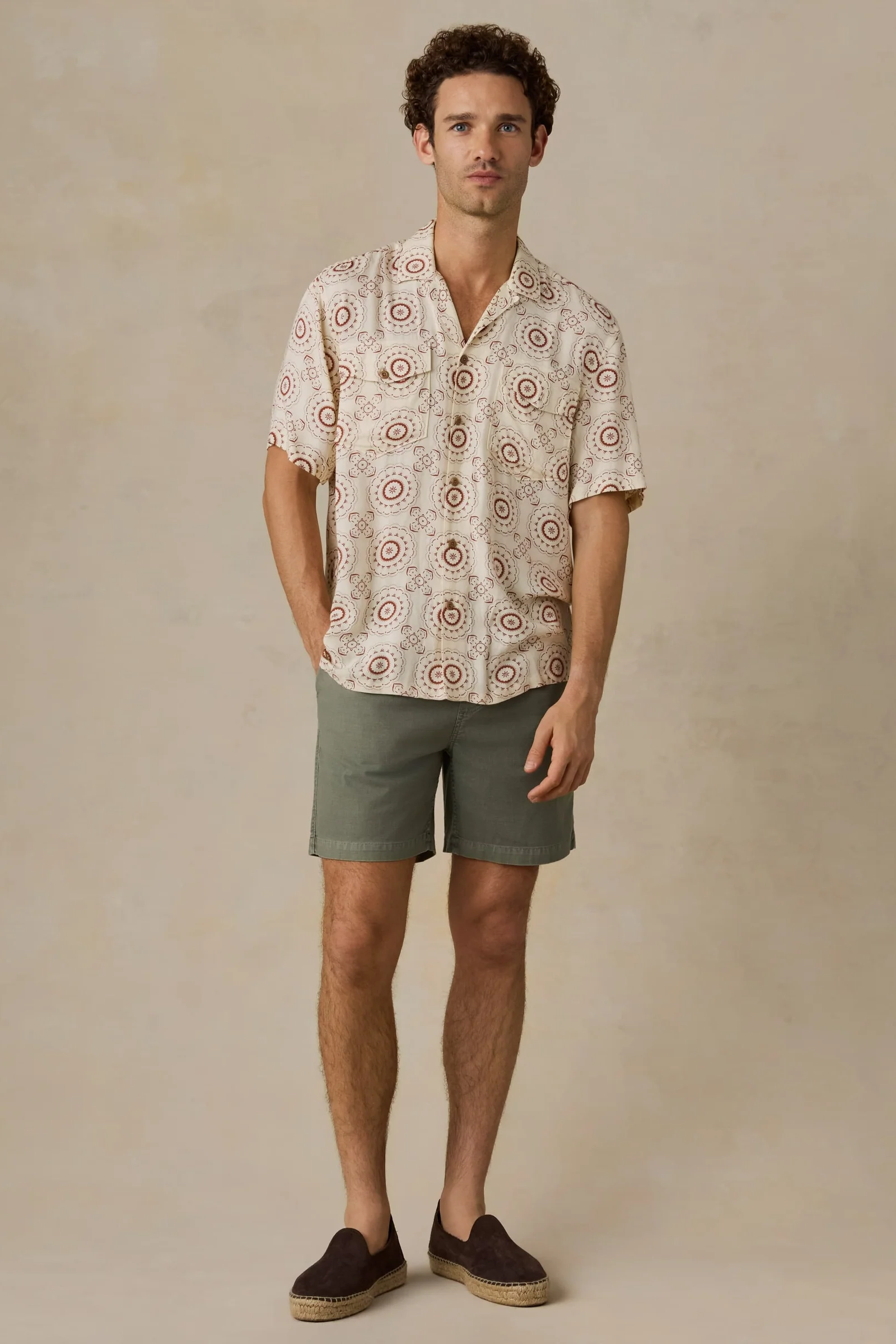 BALI CAMP SS Cream Sunburst Bloom