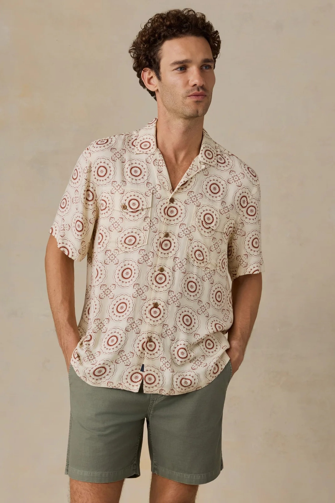 BALI CAMP SS Cream Sunburst Bloom