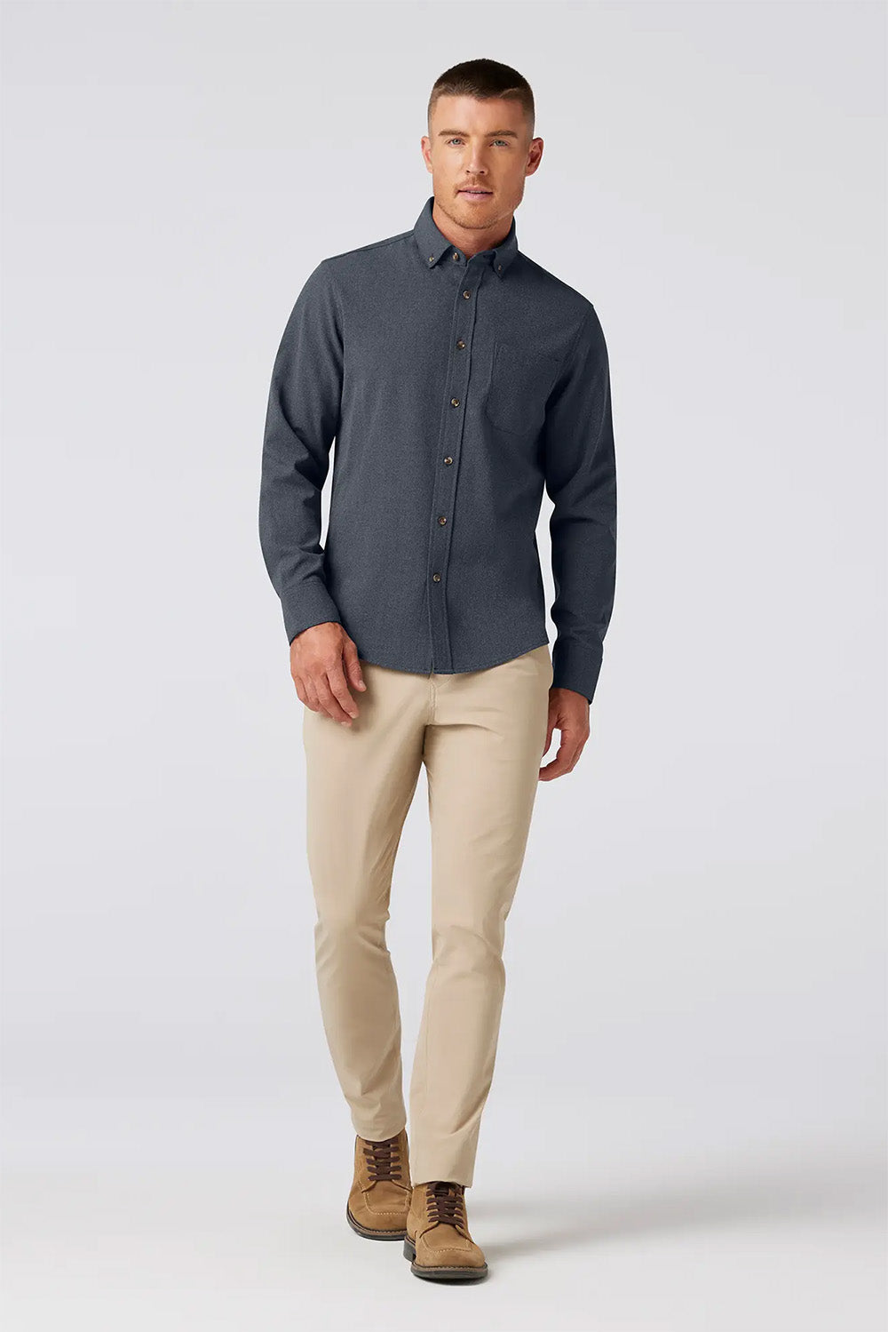 CITY FLANNEL Navy Heather