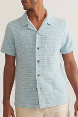 BEACH TEXTURE RESORT SHIRT Sterling Blue