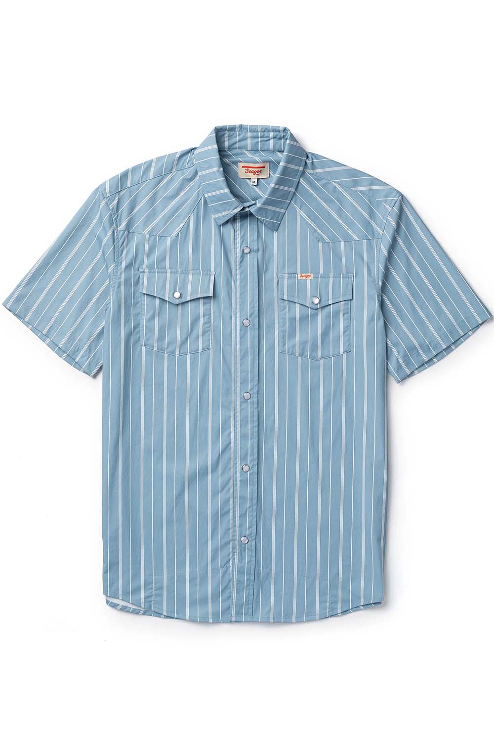 EL RANCHERO SS Slate Blue Stripe