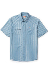 EL RANCHERO SS Slate Blue Stripe