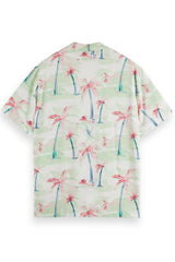 ALLOVER PRINTED VISCOSE SS Palmtree Hawaii