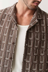 DOBBY RESORT SHIRT Brown