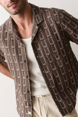 DOBBY RESORT SHIRT Brown