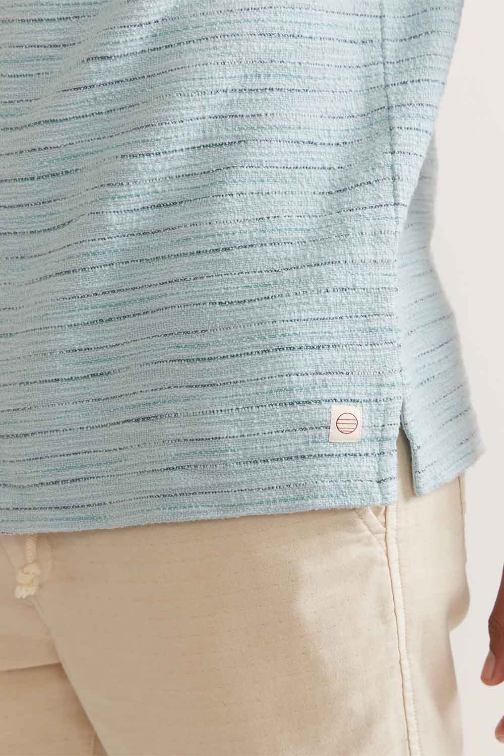 BEACH TEXTURE RESORT SHIRT Sterling Blue