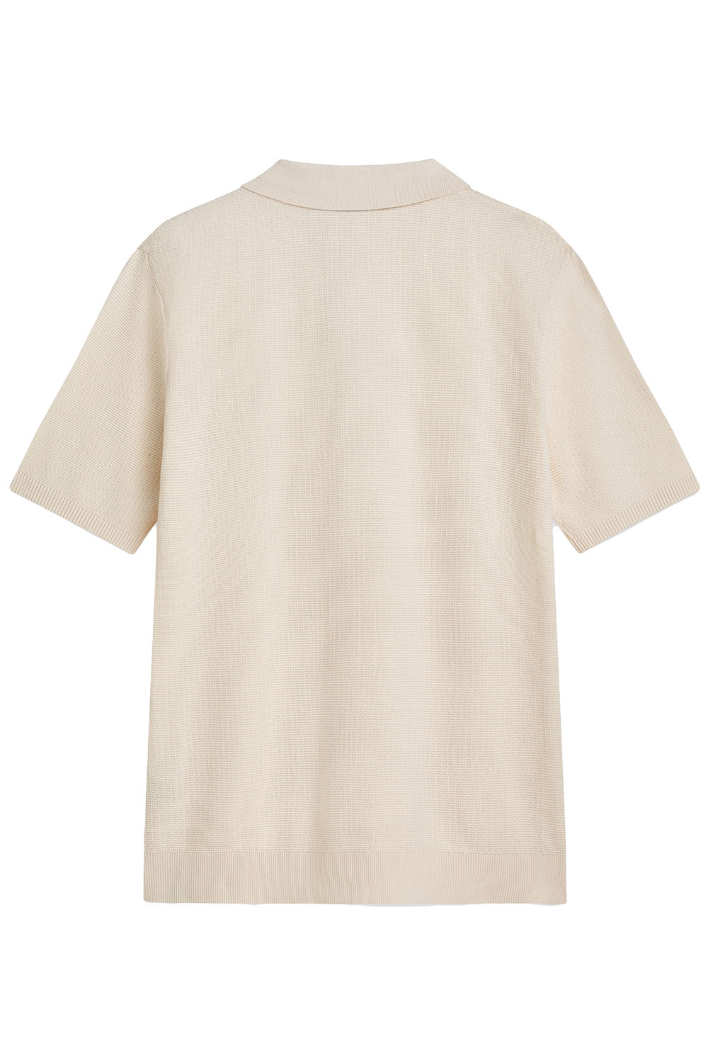 CORE STRUCTURED KNITTED POLO Eggnog