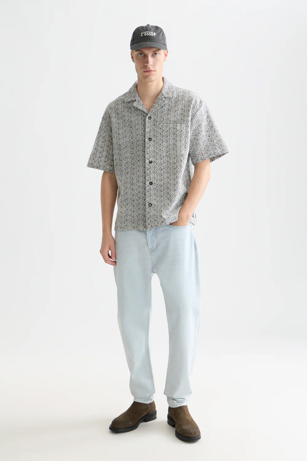 EMBROIDERED RELAXED SS Bright White