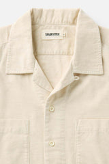 CONRAD SS SHIRT Heather Oat Pincord