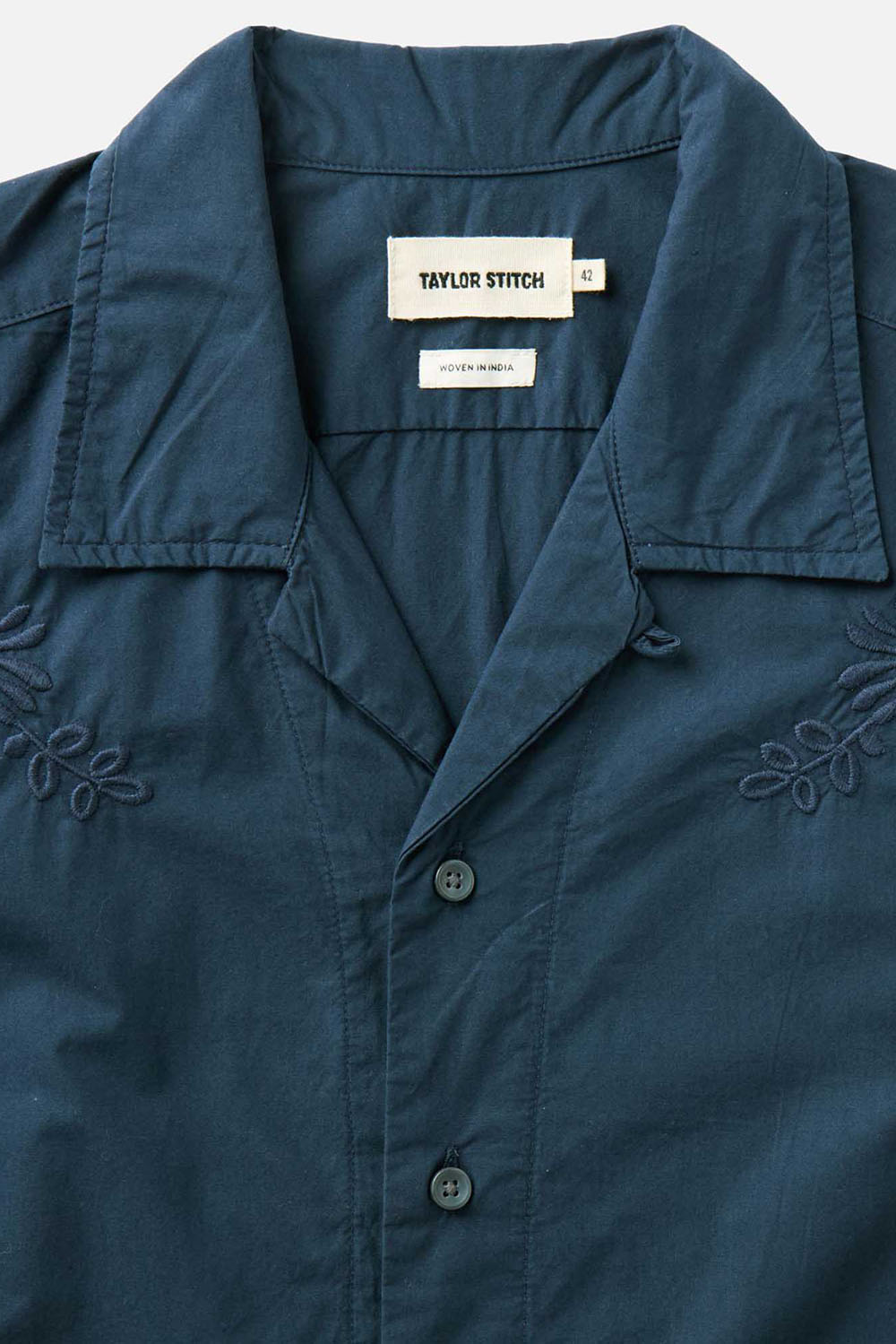 DAVIS SHIRT Navy Floral Embroidery