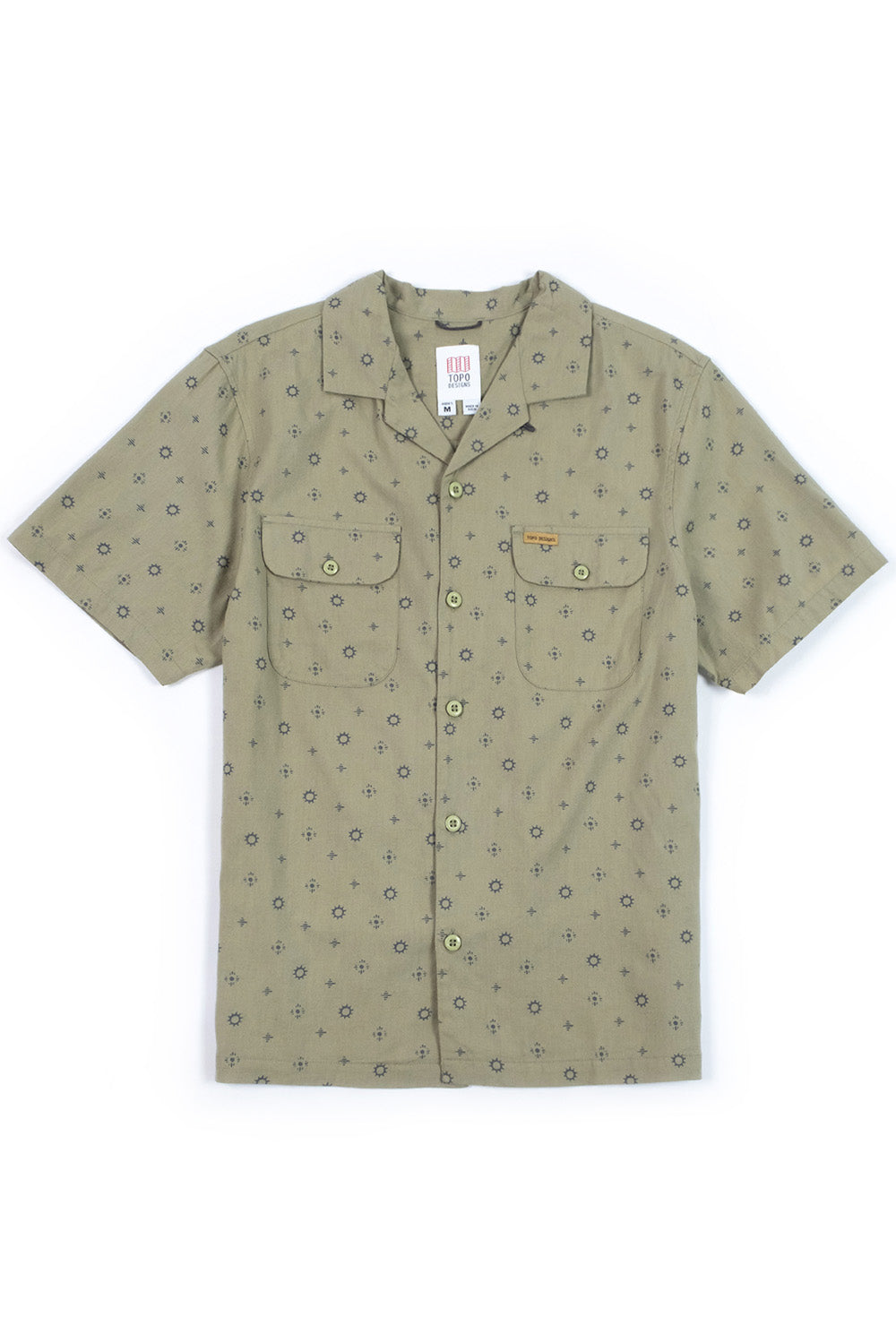 DAYTRIPPER SHIRT Tossed Motif Oil Green