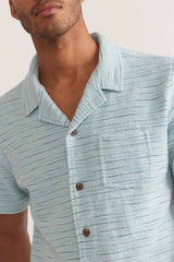 BEACH TEXTURE RESORT SHIRT Sterling Blue