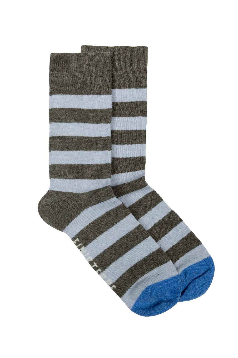 CLASSIC STRIPED SOCK Olive/Winter Sky