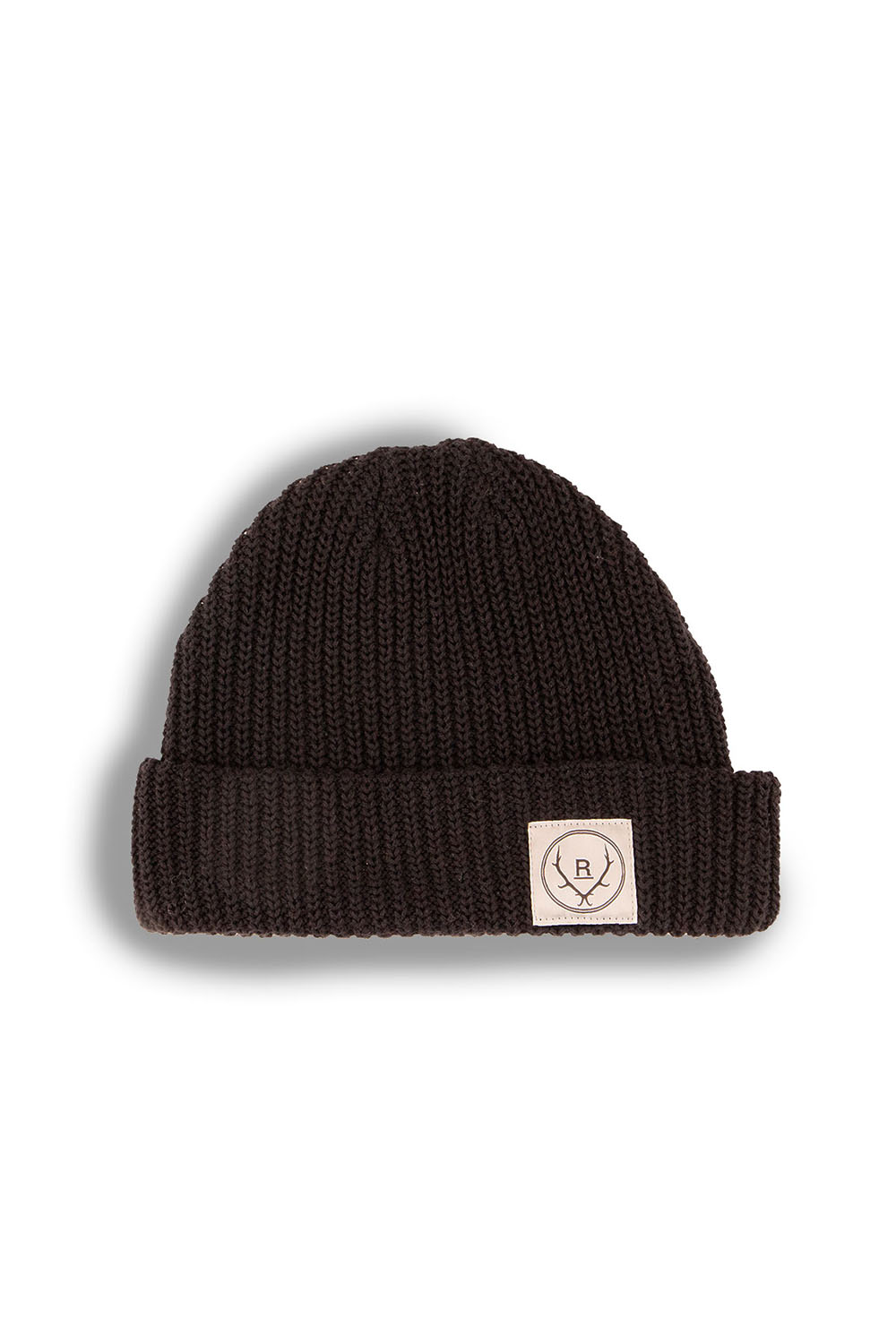 FISHERMAN BOX LABEL BEANIE Black